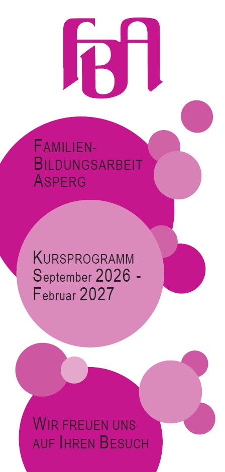 Sie sehen das Titelblatt vom Programmheft der FBA Asperg für das Wintersemester mit Start im September 2026